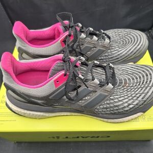 Adidas Men's Gray and Pink Athletic Shoes
